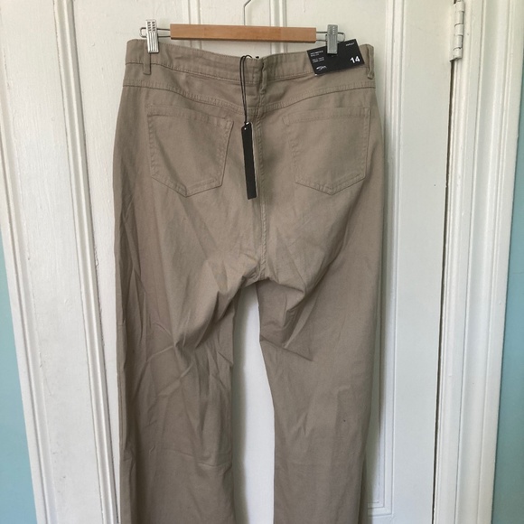 Silver Jeans Ashley Khaki Chino Wide Leg Pants NWT - Picture 2 of 4